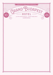 Fictional Hotel Notepads Grand Budapest