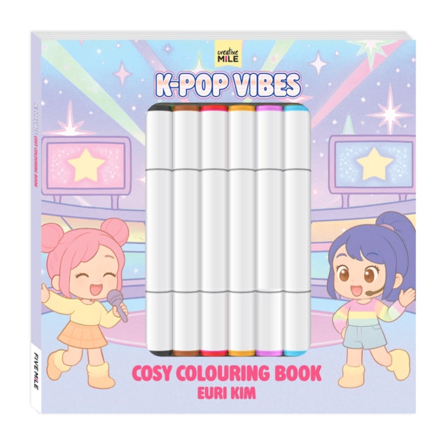 K Pop Vibes Cosy Colouring Book Markers By Unknown
