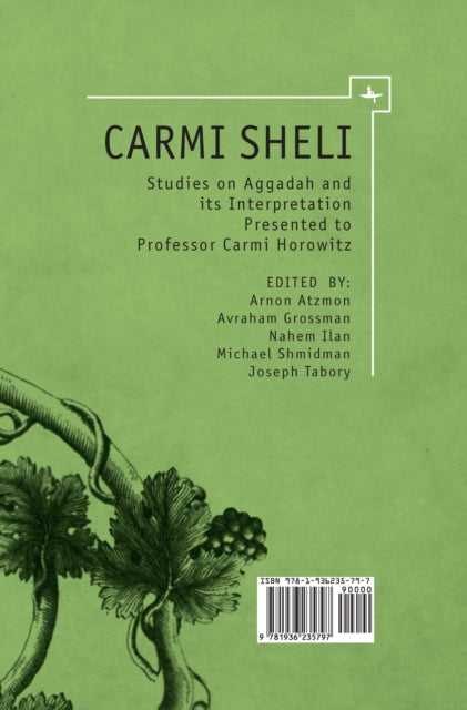 Carmi Sheli: Studies On Aggadah And Its By Atzmon, Arnon