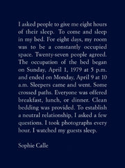 Sophie Calle The Sleepers
