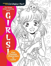 Manga Artists Colouring Book Girls By Hart, Christopher