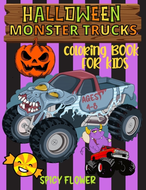 Halloween Monster Trucks Coloring Book F