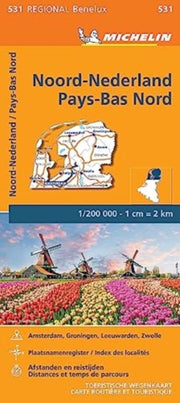 Netherlands North Michelin Regional Map
