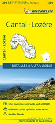 Cantal Lozire Michelin Local Map 330