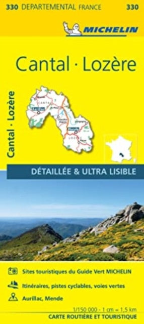 Cantal Lozire Michelin Local Map 330