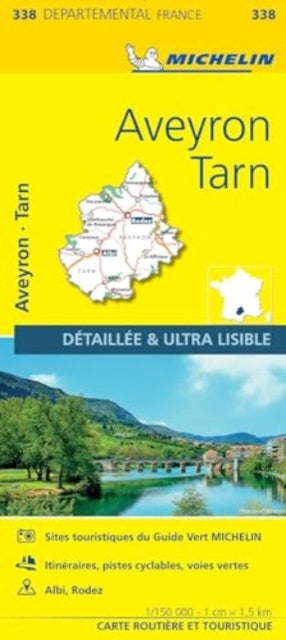 Aveyron Tarn Michelin Local Map 338