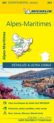 Alpes Maritimes Michelin Local Map 341