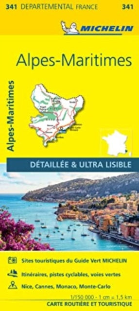 Alpes Maritimes Michelin Local Map 341