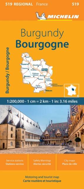Burgundy Bourgogone Map 519