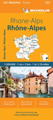 Rhone Alps Michelin Regional Map 523