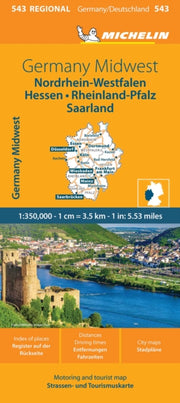 Germany Midwest Michelin/map 543