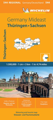 Germany Mideast Michelin Regionl Map 544