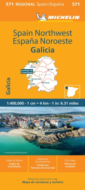 Galicia Michelin Region Map 571