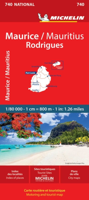 Maurice Mauritius Michelin National Map