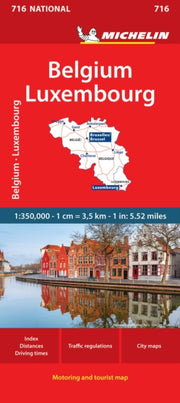 Belgium & Luxembourg National Map 716 By Michelin
