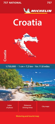 Croatia Michelin National Map 757