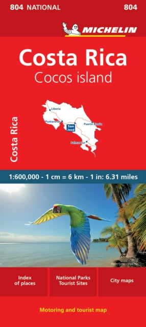 Costa Rica National Map 804