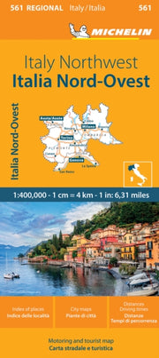 Italy Northwest Michelin Region Map 561 By <![cdata[]]>