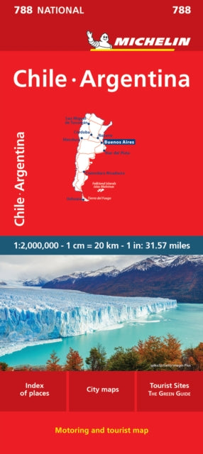 Chile Argentina Michelin Nation Map 788 By <![cdata[]]>