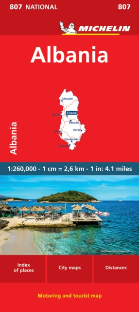 Albania Michelin National Map 807