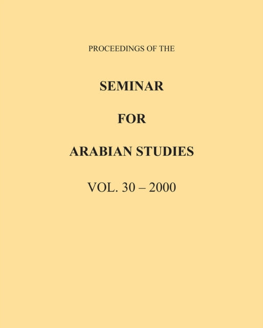 Proceedings Of The Seminar For Arab By Parr  Peter J.
