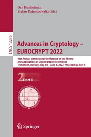 Advances In Cryptology - Eurocrypt 2022 By Dunkelman, Orr