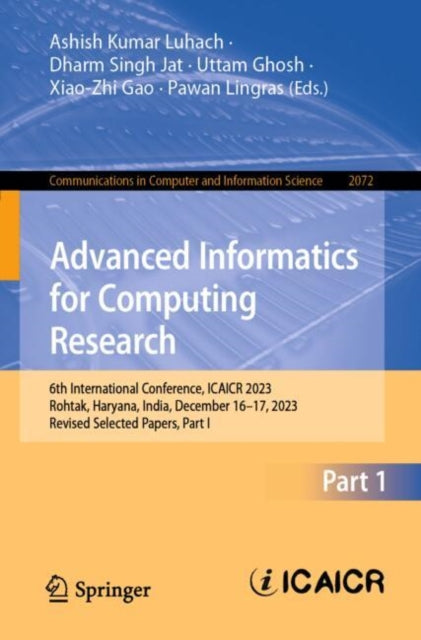 Advanced Informatics For Computing Resea By Luhach, Ashish Kumar