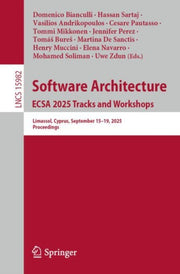 Software Architecture. Ecsa 2025 Tracks By Bianculli, Domenico