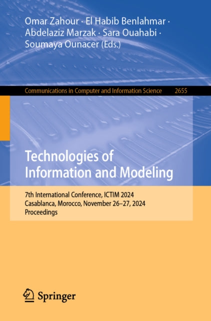 Technologies Of Information And Modeling By Zahour, Omar