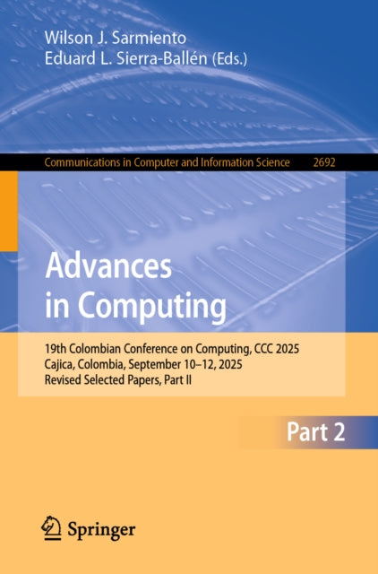 Advances In Computing By Sarmiento, Wilson J.