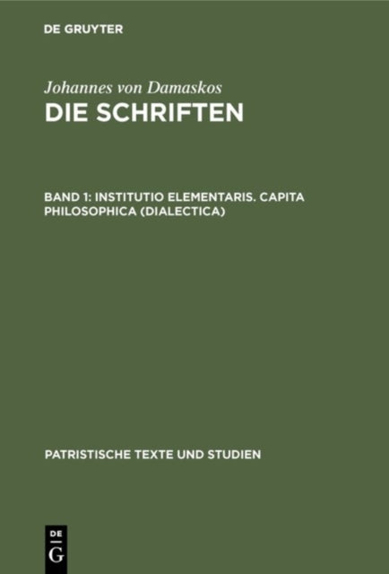 Institutio Elementaris. Capita Philosoph
