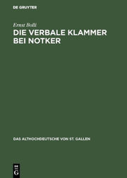 Die Verbale Klammer Bei Notker