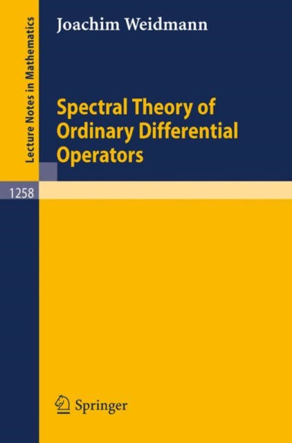Spectral Theory Of Ordinary Differential