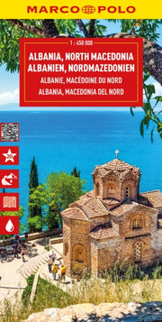 Albania & North Macedonia Map