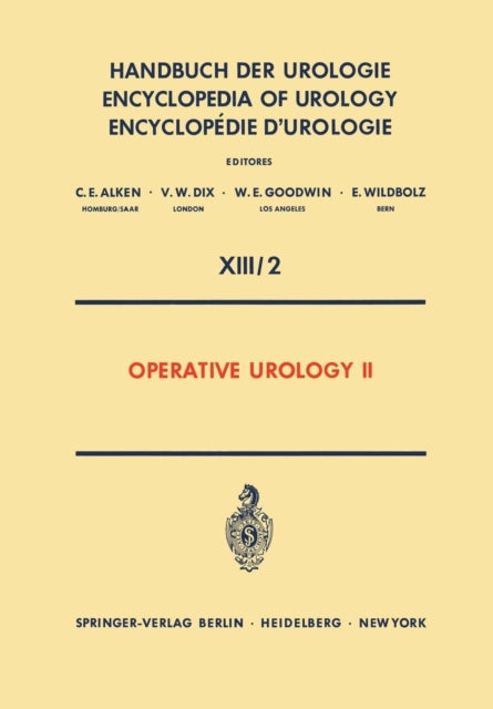 Operative Urology Ii By Burghele, Theodor