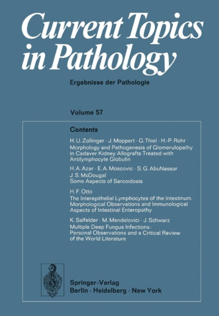 Current Topics In Pathology - Ergebnisse