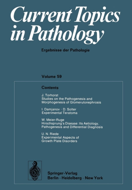 Current Topics In Pathology : Ergebnisse By Grundmann, E.