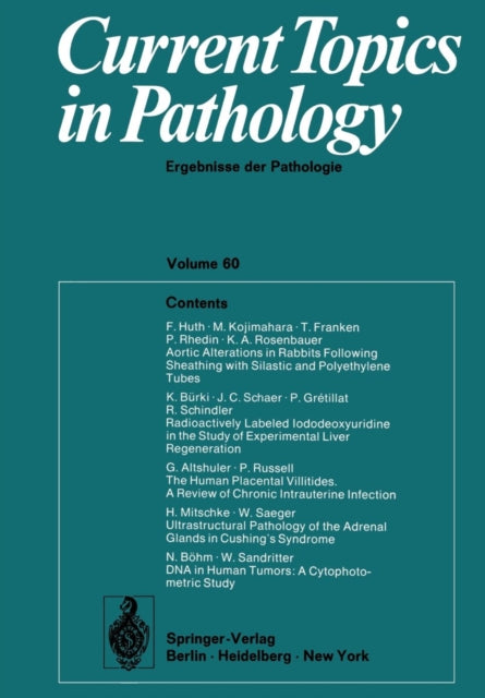 Current Topics In Pathology - Ergebnisse By Grundmann, E.