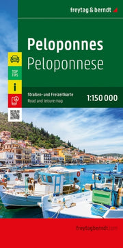 Peloponnes Road & Leisure Map