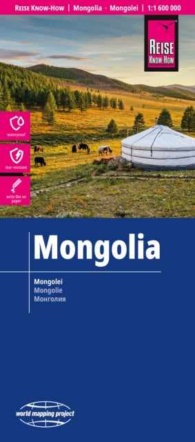 Mongolia Map 11600000 Scale By Reise Know How