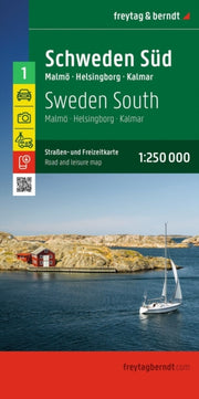 Sweden South Road & Leisure Map