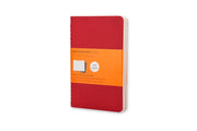 Moleskine Ruled Cahier L Red Cover 3 Set