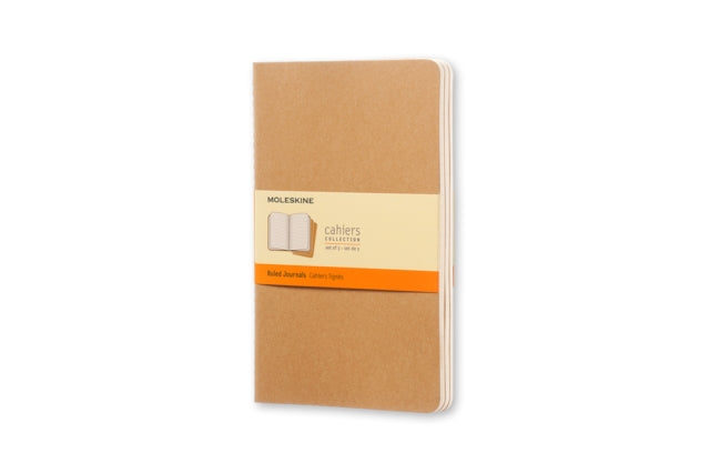 Moleskine Ruled Cahier Large Kraft 3set By Moleskine
