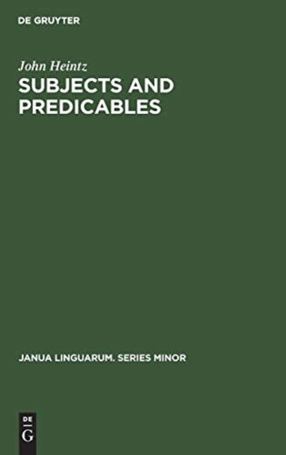 Subjects And Predicables