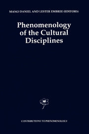 Phenomenology Of The Cultural Discipline By Daniel, Mano