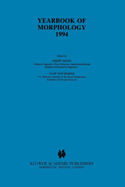 Yearbook Of Morphology 1994