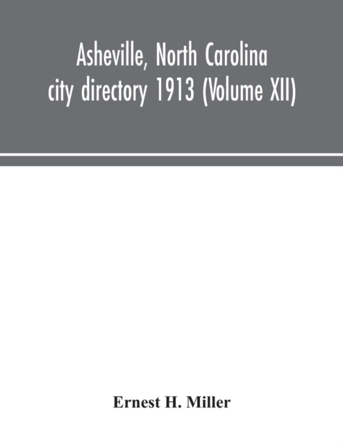 Asheville, North Carolina City Directory