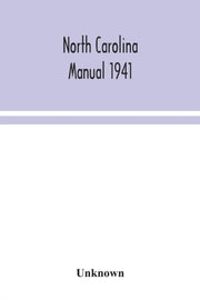 North Carolina Manual 1941