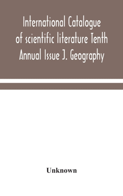International Catalogue Of Scientific Li