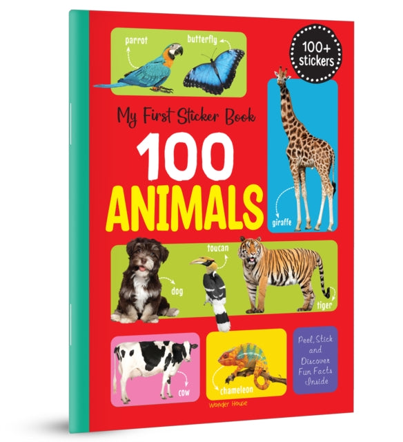 My First 100 Animals Stickers By Books, Wonder